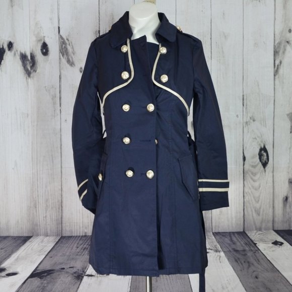 Jackets & Blazers - Trench Coat Blue Navy